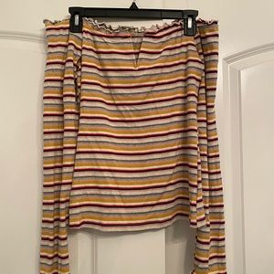 long sleeved off the shoulder top
